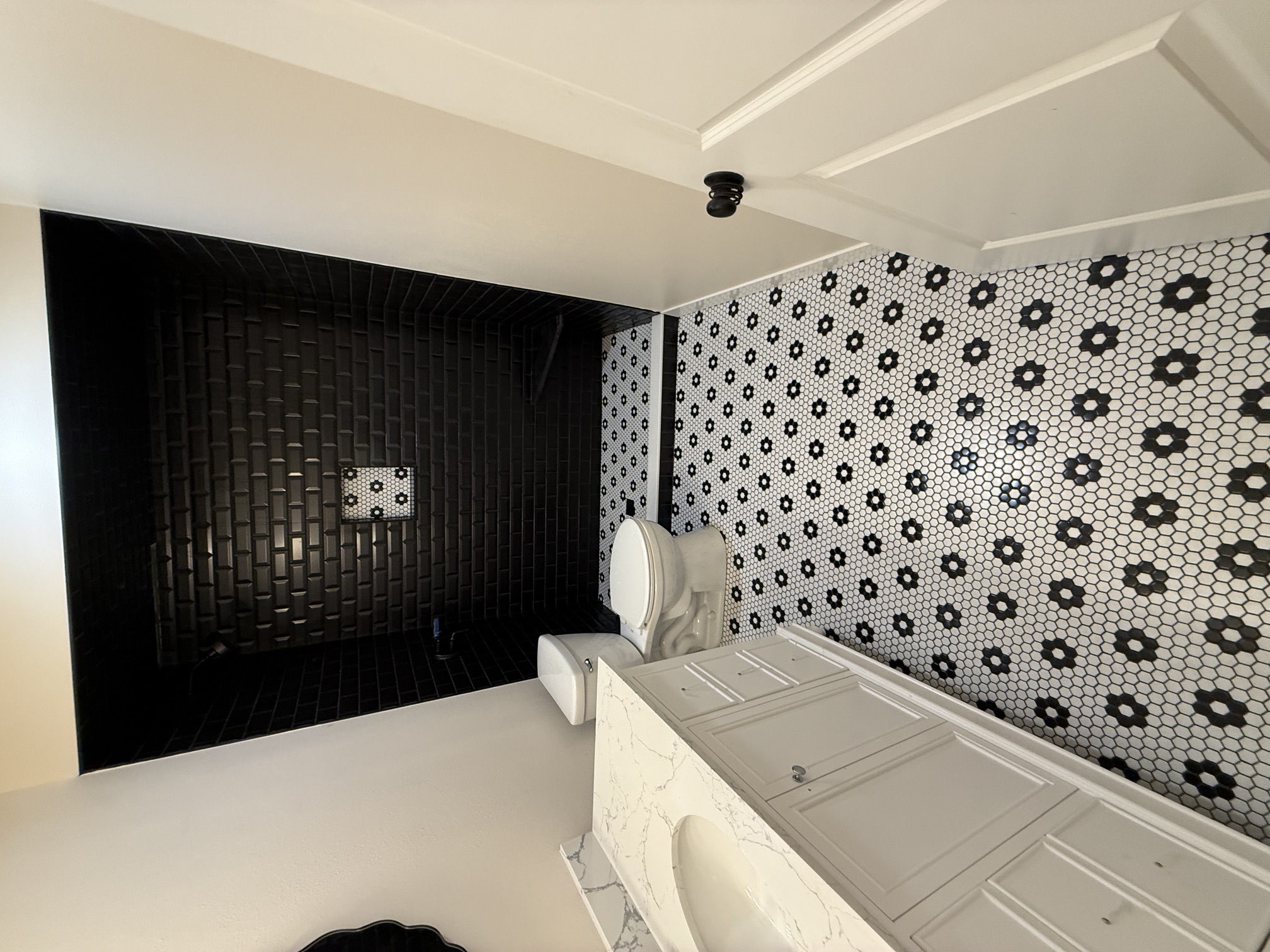 Black and white bathroom remodel
